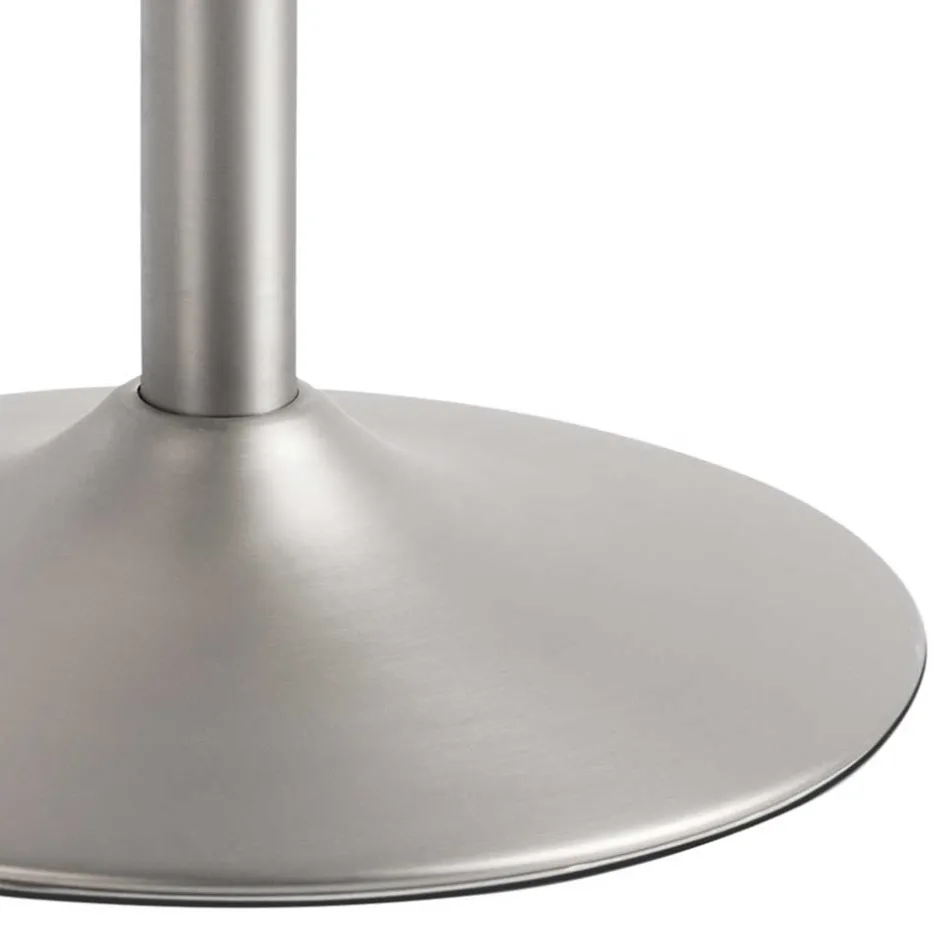 Runder Barhocker aus Microfaser Taupe - Oracio^Wohnen Discount