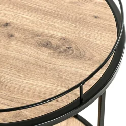 Wohnen Runder Beistelltisch auf Rollen - Floyda