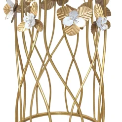 Wohnen Runder Beistelltisch aus Spiegelglas & Metall - Nycholo