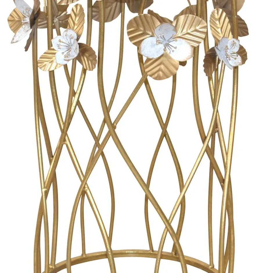 Wohnen Runder Beistelltisch aus Spiegelglas & Metall - Nycholo