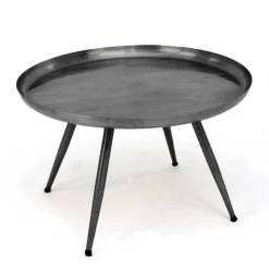 Wohnen Runder Beistelltisch in Anthrazit - Carimo