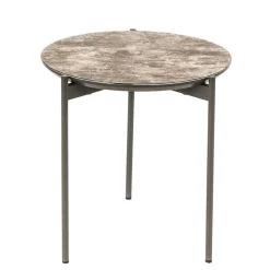 Wohnen Runder Beistelltisch in Braun & Weiß & Grau - Parcelov