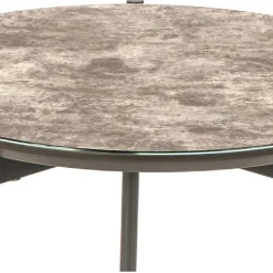 Wohnen Runder Beistelltisch in Braun & Weiß & Grau - Parcelov