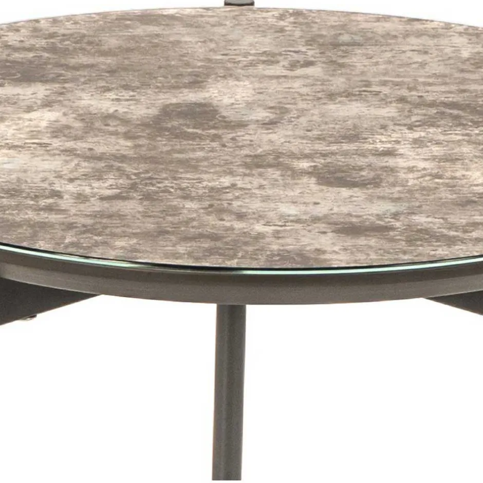 Wohnen Runder Beistelltisch in Braun & Weiß & Grau - Parcelov