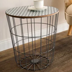 Runder Beistelltisch mit abnehmbarer Platte - Azuara^Wohnen Best