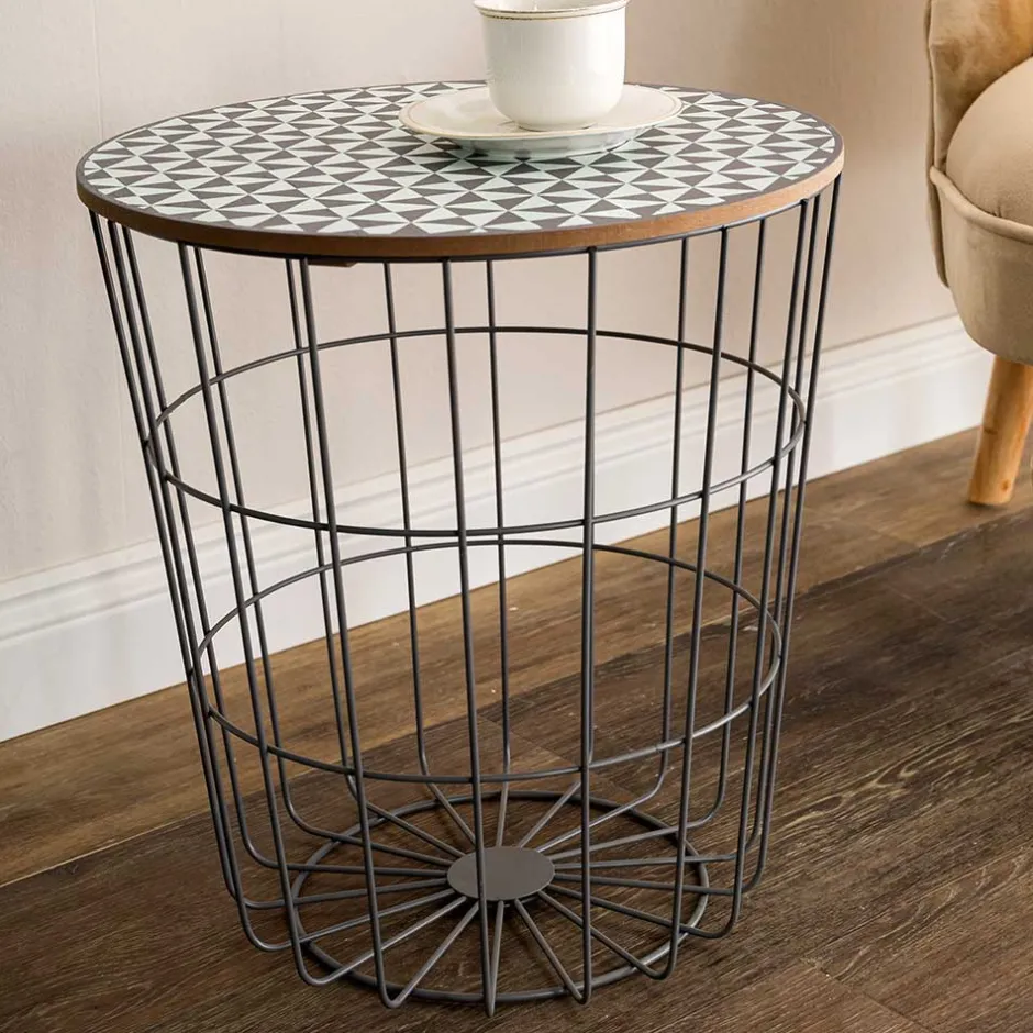 Runder Beistelltisch mit abnehmbarer Platte - Azuara^Wohnen Best