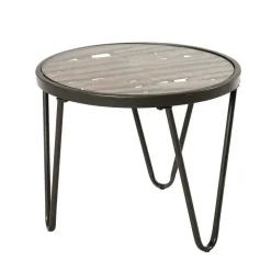 Runder Beistelltisch mit Glas & Holz - Caleo^Wohnen Hot