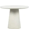 Runder Esszimmer Säulentisch in Weiß Tonfaser - Emsa^Wohnen Sale