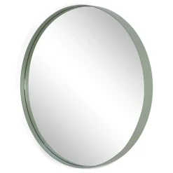 Runder Hängespiegel in Graugrün - Lamon^Wohnen