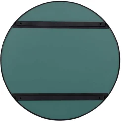 Wohnen Runder Hängespiegel in Schwarz 80x80x5 - Mion