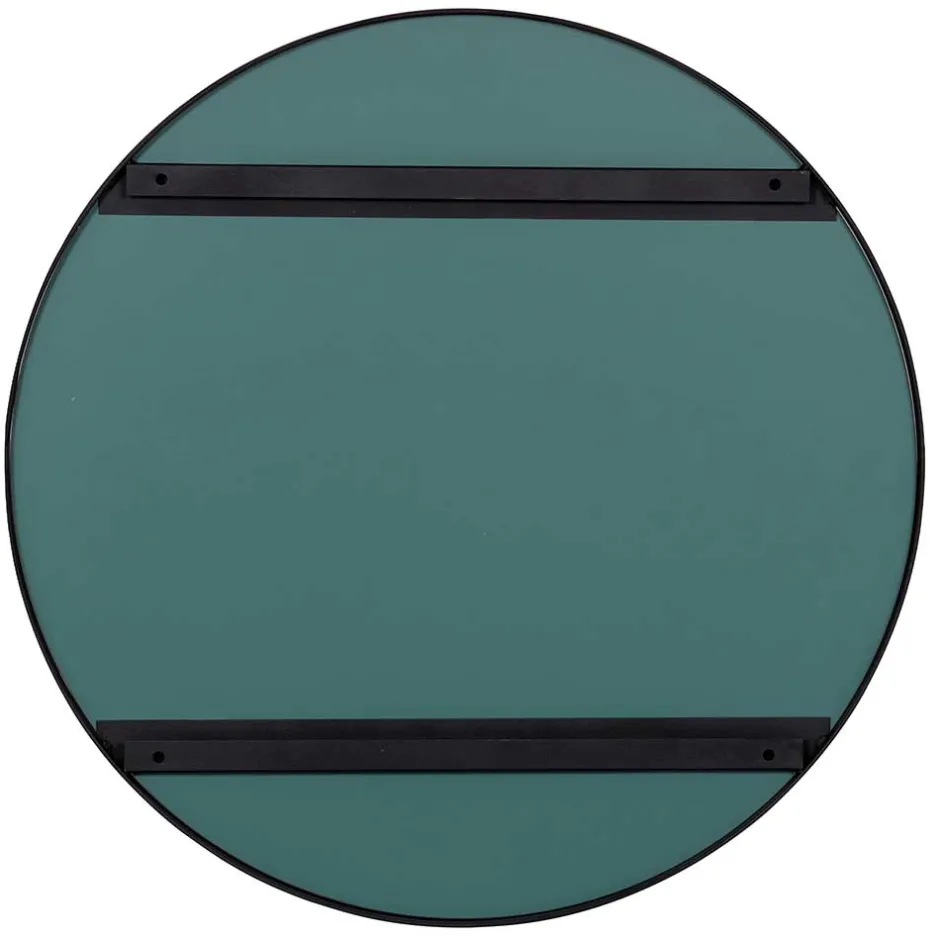 Wohnen Runder Hängespiegel in Schwarz 80x80x5 - Mion