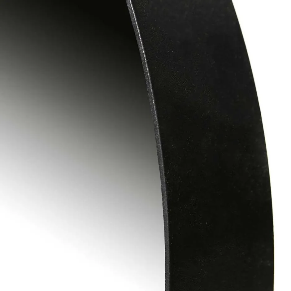Wohnen Runder Hängespiegel in Schwarz 80x80x5 - Mion