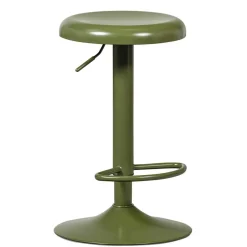 Runder Metall-Barhocker in Grün - höhenverstellbar - Giolia^Wohnen Outlet