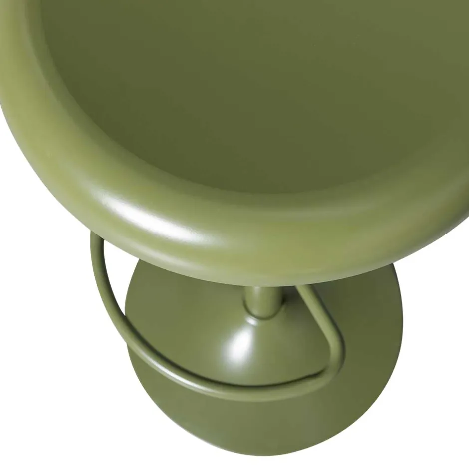 Runder Metall-Barhocker in Grün - höhenverstellbar - Giolia^Wohnen Outlet