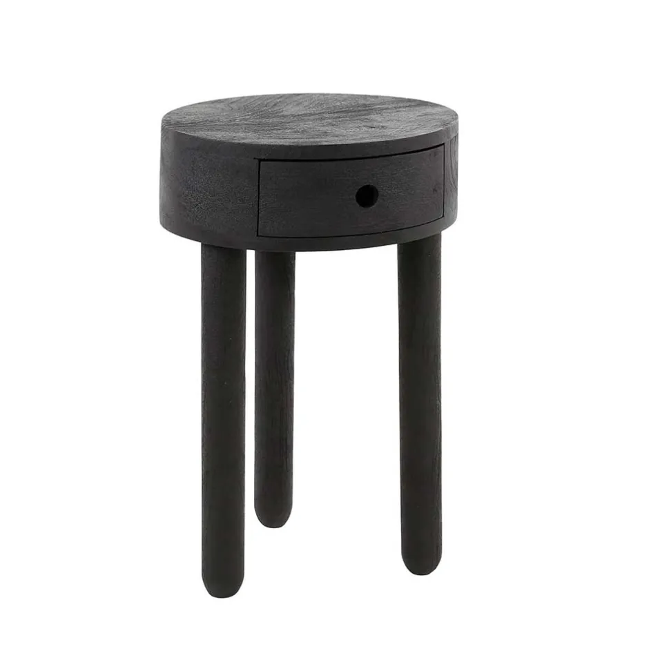 Wohnen Runder Nachttisch mit Dreifußgestell - Zeymon