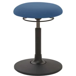 Wohnen Runder Office Hocker in Blau mit Schwarz - Tyramus