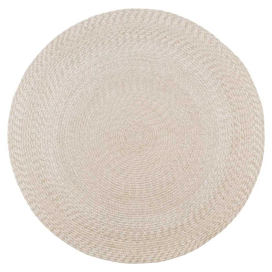 Wohnen Runder Outdoor-Teppich in Beige - Emjos