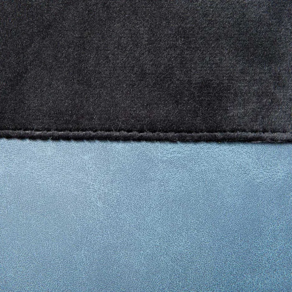 Runder Polsterhocker in Hellgrau & Schwarz - Paleara^Wohnen New