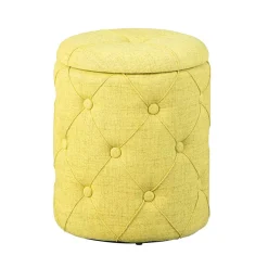 Wohnen Runder Polsterhocker mit Stauraum - Vurgos