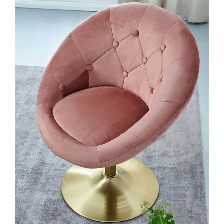 Wohnen Runder Polstersessel drehbar & höhenverstellbar - Maestoso