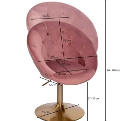 Wohnen Runder Polstersessel drehbar & höhenverstellbar - Maestoso