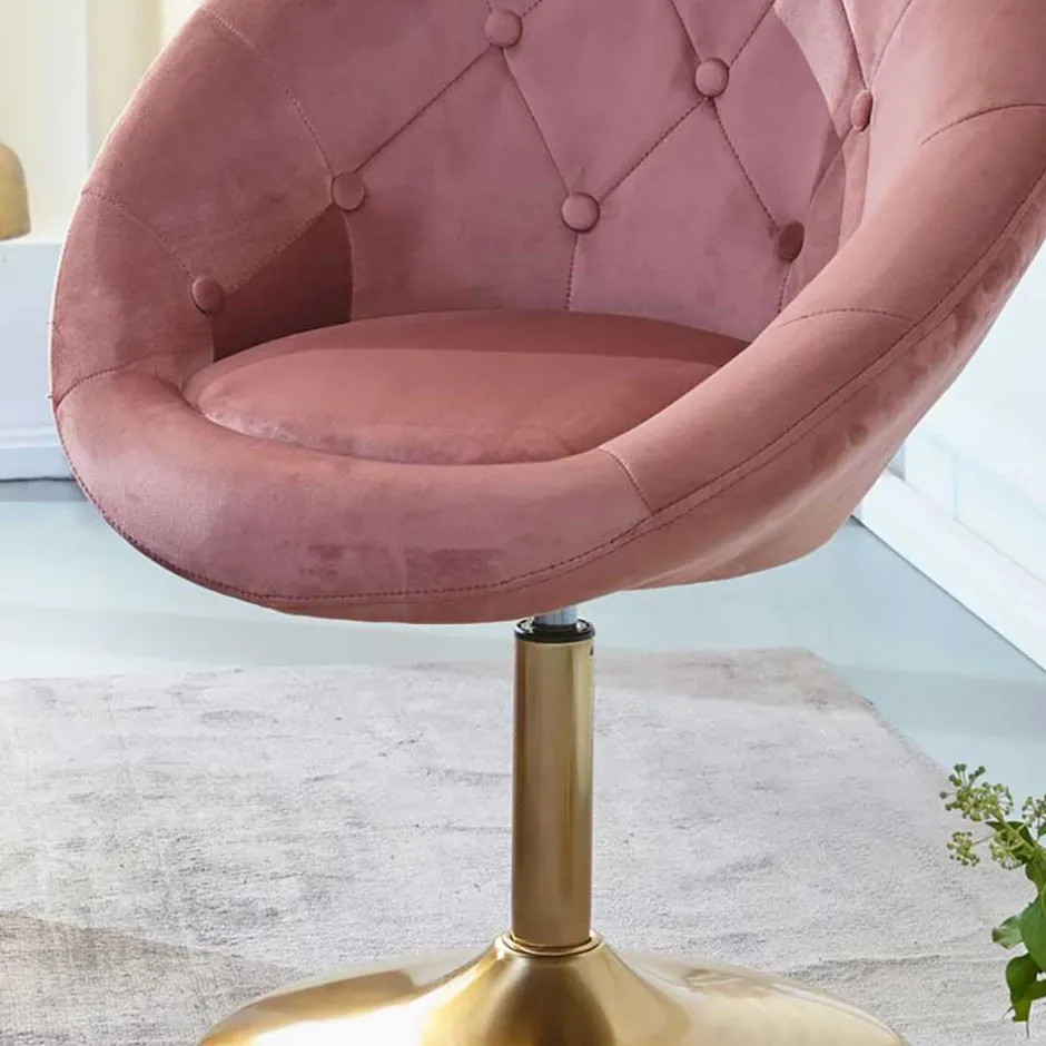 Wohnen Runder Polstersessel drehbar & höhenverstellbar - Maestoso