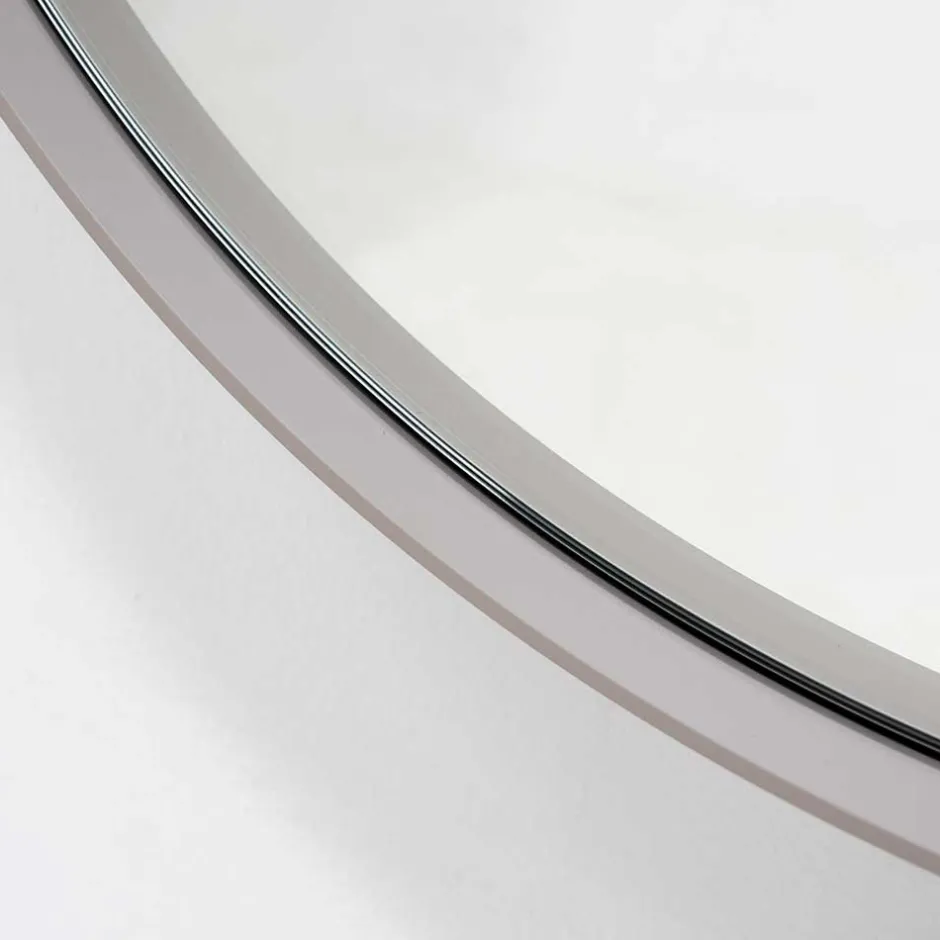 Wohnen Runder Retro Spiegel in Taupe - Sumatria