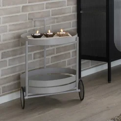 Wohnen Runder Servierwagen im Skandi Design - Veladrano
