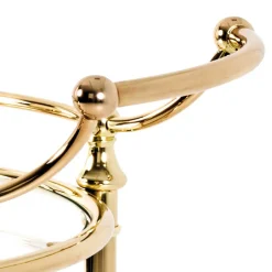 Wohnen Runder Servierwagen mit zwei Glasplatten - Perla