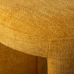 Runder Sitzhocker in Gelb Chenillebezug - Lourettes (2er Set)^Wohnen New