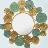 Runder Spiegel in Altgold und Grün - Biljana^Wohnen Online