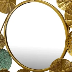 Runder Spiegel in Altgold und Grün - Biljana^Wohnen Online
