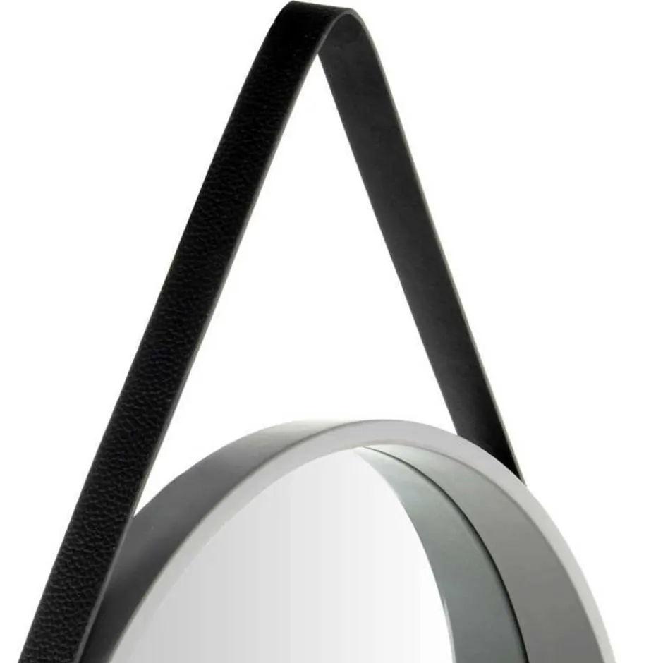 Runder Spiegel in Grau & Schwarz - Zutana^Wohnen Hot