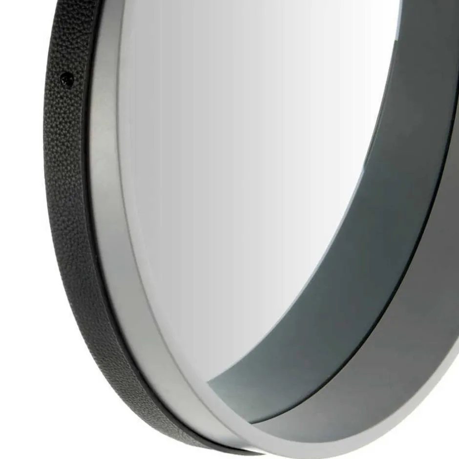 Runder Spiegel in Grau & Schwarz - Zutana^Wohnen Hot