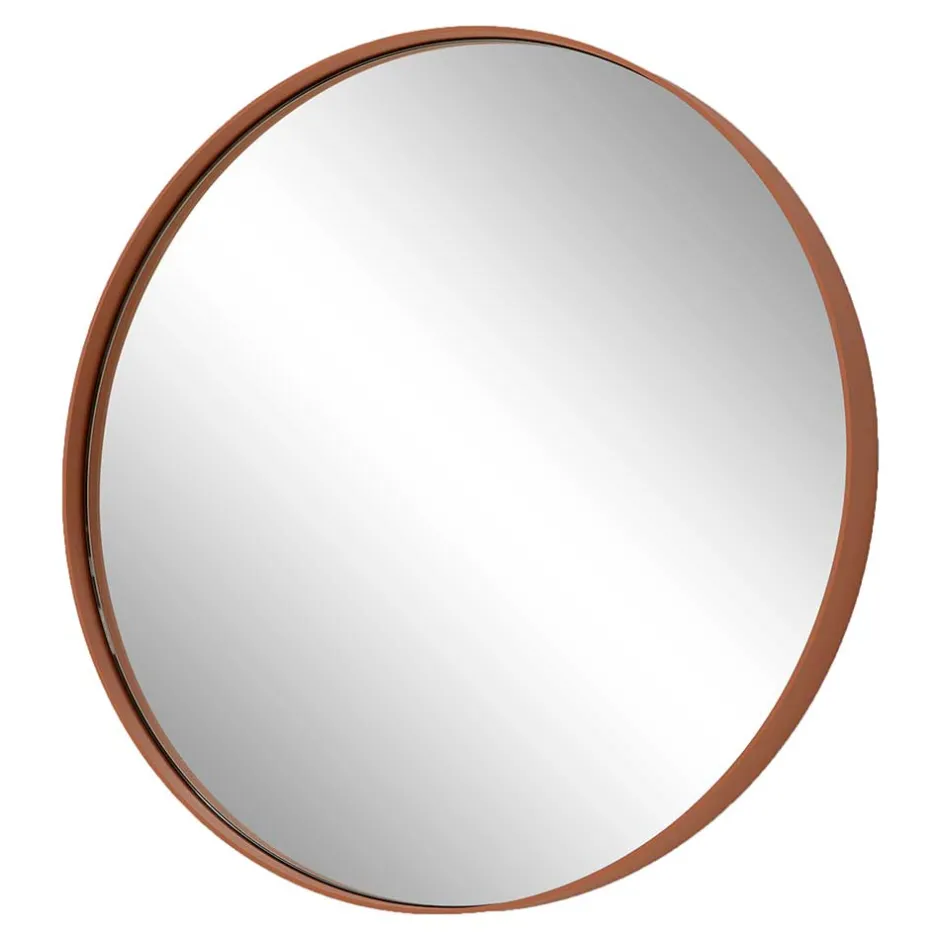 Runder Spiegel in Terracotta - Camelian^Wohnen Outlet