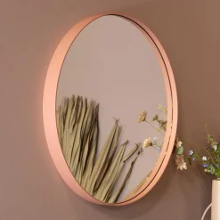 Runder Spiegel in Terracotta - Camelian^Wohnen Outlet