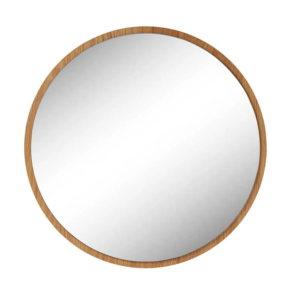 Runder Spiegel mit Eichenholzfurnier - Kopiana^Wohnen Sale