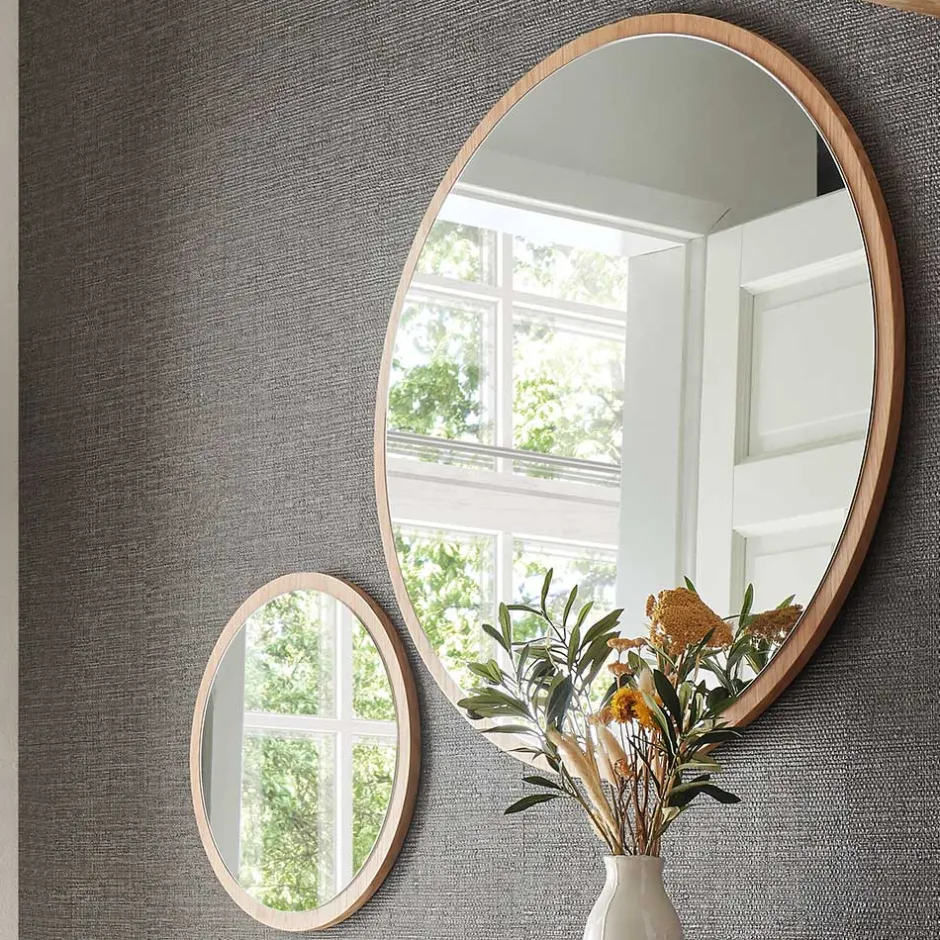 Runder Spiegel mit Eichenholzfurnier - Kopiana^Wohnen Sale