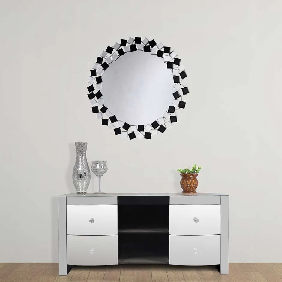 Runder Spiegel mit Mosaik Rahmen - Viktor^Wohnen Sale