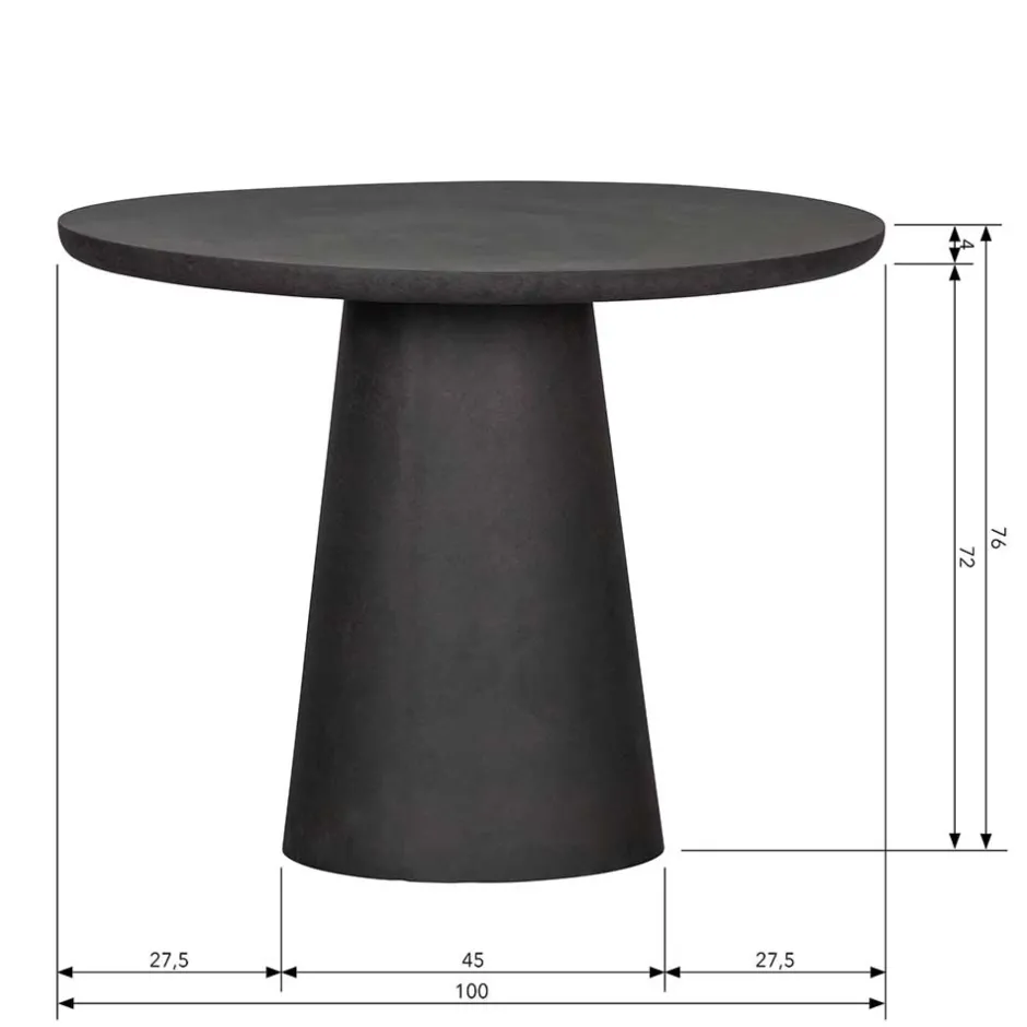 Runder Säulentisch aus Tonfaser - Selargius^Wohnen Discount