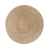 Wohnen Runder Teppich aus Jute Natur - Nabrosia