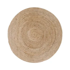Wohnen Runder Teppich aus Jute Natur - Nabrosia