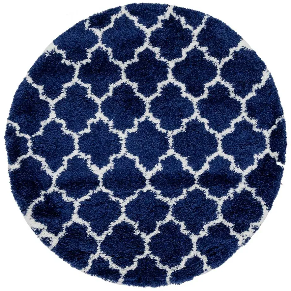 Wohnen Runder Teppich mit hohem Flor 150 cm - Cranita