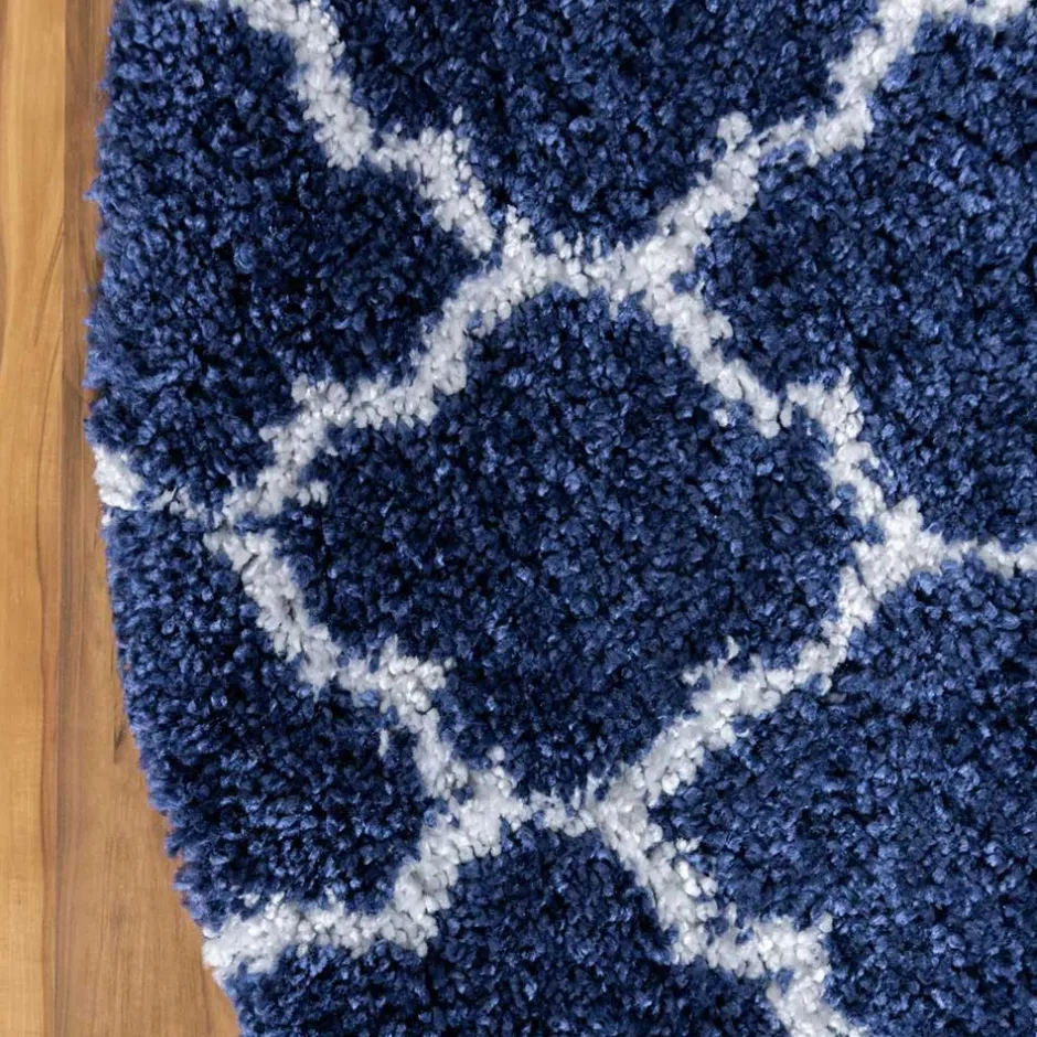 Wohnen Runder Teppich mit hohem Flor 150 cm - Cranita