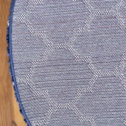 Wohnen Runder Teppich mit hohem Flor 150 cm - Cranita