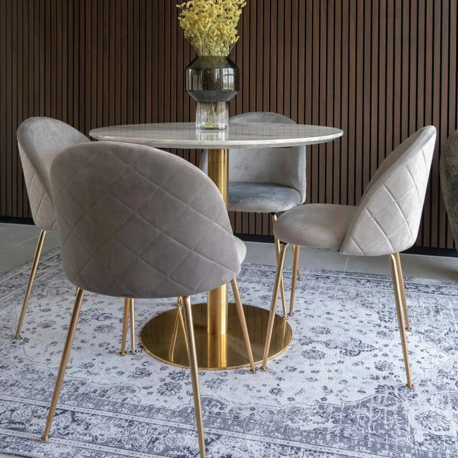 Wohnen Runder Tisch & vier Stühle Set - Zimarena (fünfteilig)