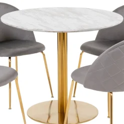 Wohnen Runder Tisch & vier Stühle Set - Zimarena (fünfteilig)