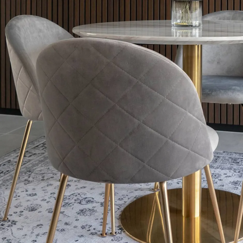 Wohnen Runder Tisch & vier Stühle Set - Zimarena (fünfteilig)