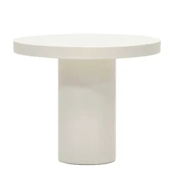 Wohnen Runder Tisch aus Faserzement in Weiß - Stonya