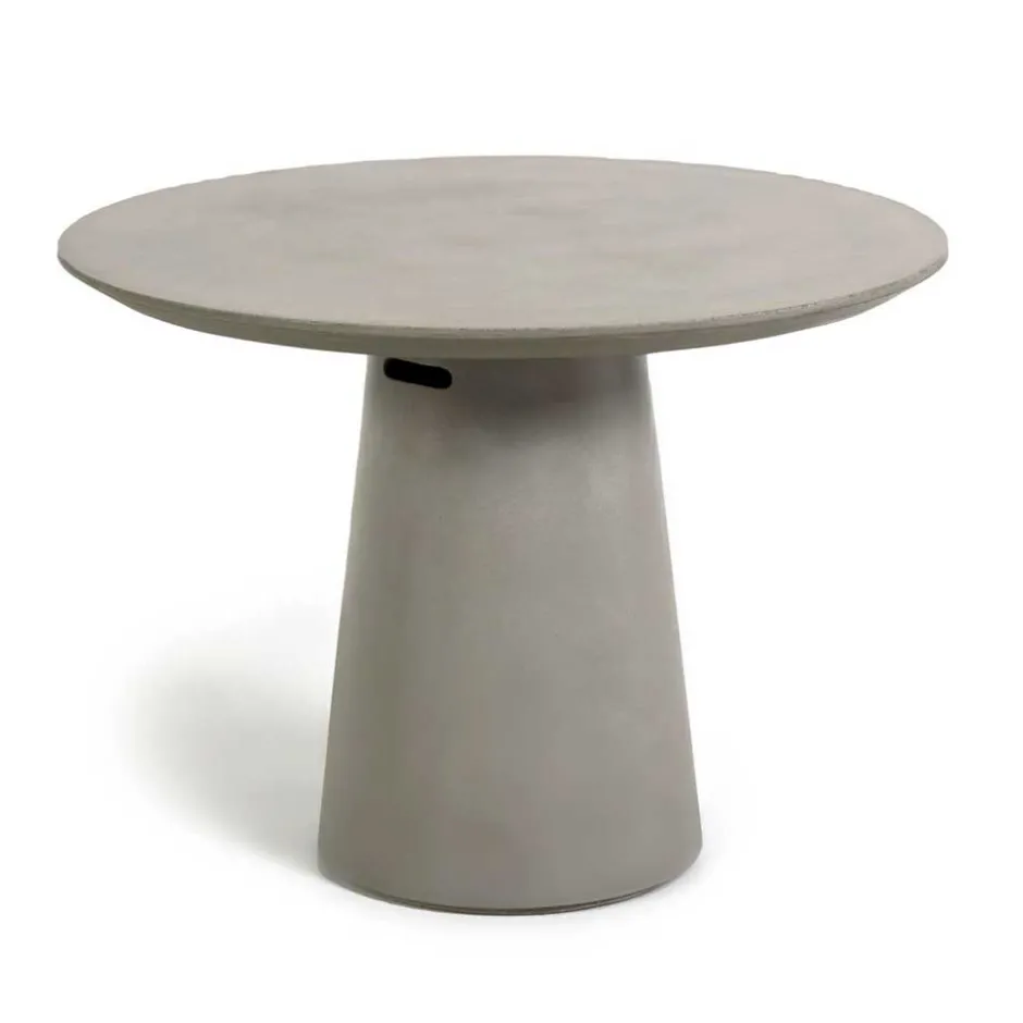 Runder Tisch aus Zement in Grau - Onan^Wohnen